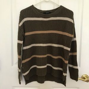 Green Striped Sweater